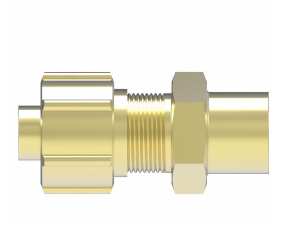 1266X4X4 by Danfoss | Polyline Flareless Adapter | Female Connector | 1/4" Tube OD x 1/4" Female NPTF | Brass