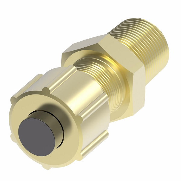 1268X8 by Danfoss | Polyline Flareless Adapter | Male Connector | 1/2" Tube OD x 3/8" Male NPTF | Brass