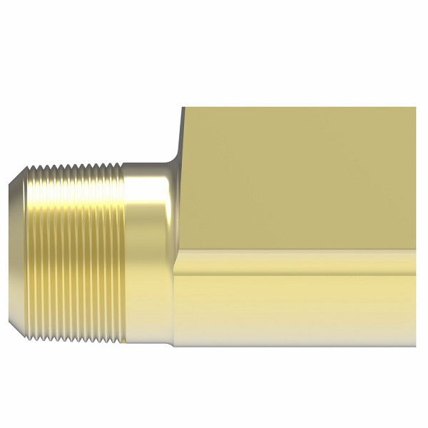 402X5 by Danfoss | Male NPTF/Inverted Flare 90° Elbow Adapter | 1/8" Male NPTF x 5/16" Female SAE Inverted Flare | Brass