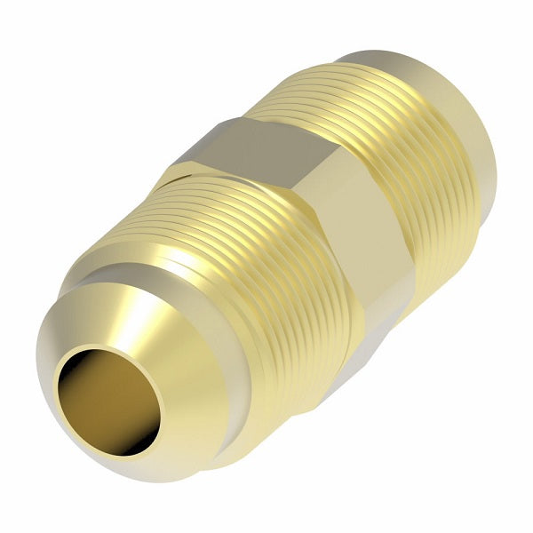 42X10 by Danfoss | Male SAE 45° Flare Union Adapter | 5/8" Male SAE 45° Flare x 5/8" Male SAE 45° Flare | Brass