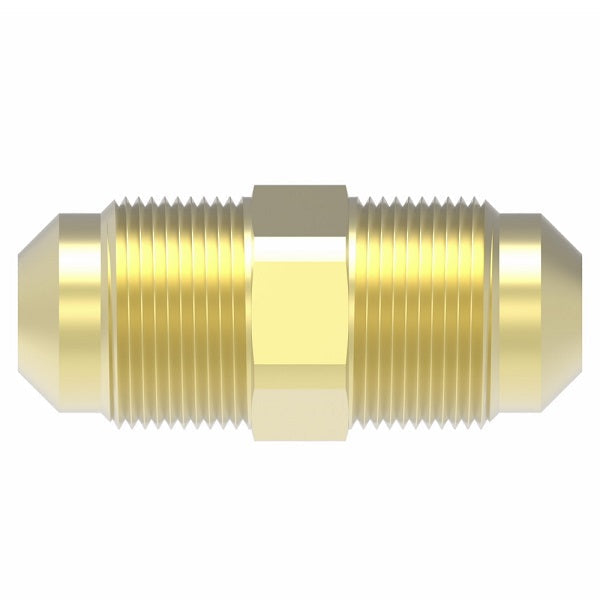 42X5 by Danfoss | Male SAE 45° Flare Union Adapter | 5/16" Male SAE 45° Flare x 5/16" Male SAE 45° Flare | Brass