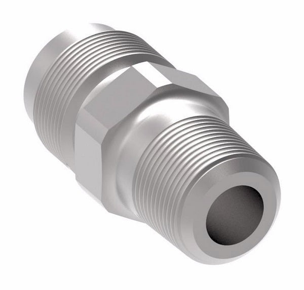 43X6 by Danfoss | Male Ball Check Connector | 1/4" Male NPTF x 3/8" Male SAE 45° Flare| Steel