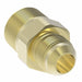 48X4Z by Danfoss | Male Pipe/SAE 45° Flare Connector (with Sealant) | 1/4" Male SAE 45° Flare x 1/8" Male NPTF | Brass