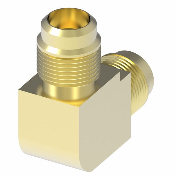 55X8 by Danfoss | SAE 45° Flare Union 90° Elbow Adapter | 1/2" Male SAE 45° Flare x 1/2" Male SAE 45° Flare | Brass