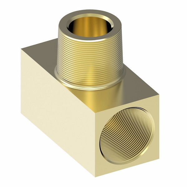 602X3 by Danfoss | Male Pipe/SAE Inverted Flare Branch Tee Adapter | 1/8" Male NPTF x 3/16" Female SAE Inverted Flare x 3/16" Female SAE Inverted Flare | Brass