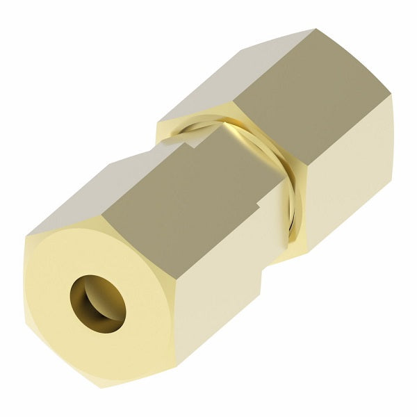621X3 by Danfoss | SelfAlign Adapter | Union | 3/16" Tube OD x 3/16" Tube OD | Brass
