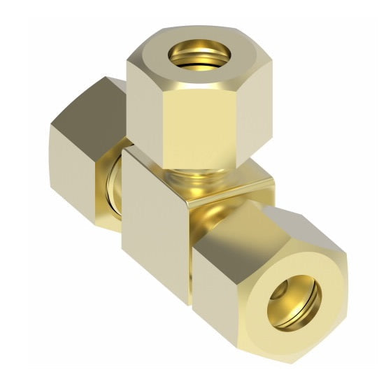 641X8 by Danfoss | SelfAlign Adapter | Union Tee | 1/2" Tube OD x 1/2" Tube OD x 1/2" Tube OD | Brass