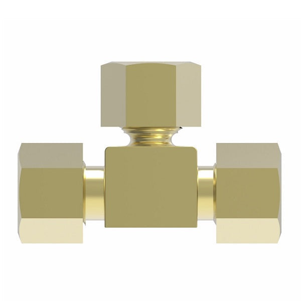 64X3 by Danfoss | Compression Fitting | Union Tee | 3/16" Tube OD | Brass