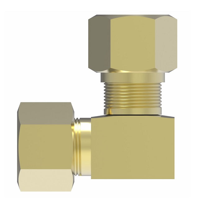 651X6 by Danfoss | SelfAlign Adapter | Union 90° Elbow | 3/8" Tube OD x 3/8" Tube OD | Brass