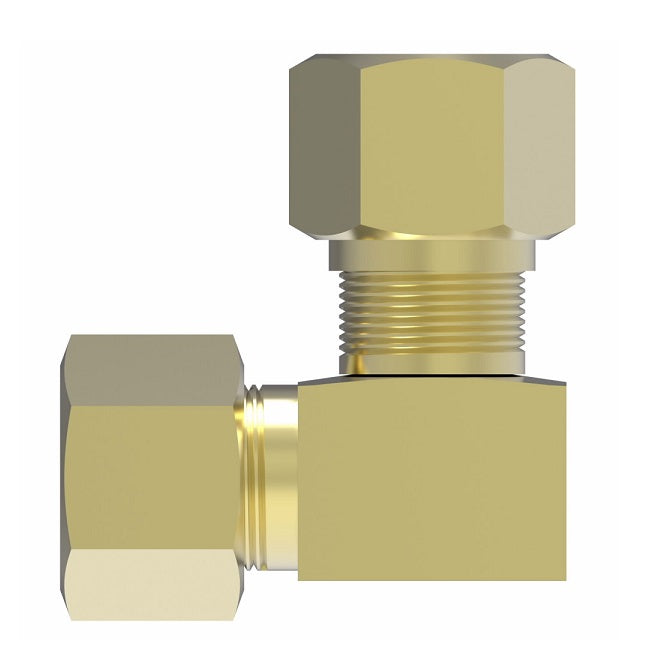 65X6 by Danfoss | Compression Fitting | Union 90° Elbow | 3/8" Tube OD | Brass