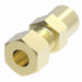 66X4 by Danfoss | Compression Fitting | Female Connector | 1/4" Tube OD x 1/8" Female NPTF | Brass