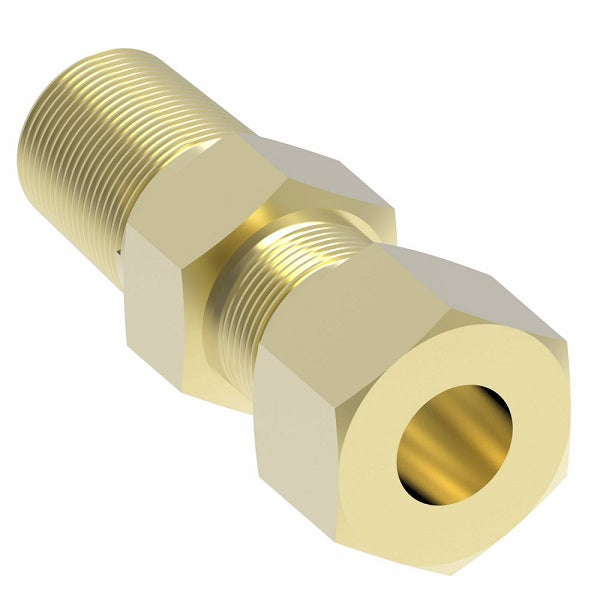 681X3 by Danfoss | SelfAlign Adapter | Male Connector | 3/16" Tube OD x 1/8" Male NPTF | Brass