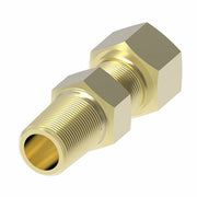 681X6X8 by Danfoss | SelfAlign Adapter | Male Connector | 3/8" Tube OD x 1/2" Male NPTF | Brass