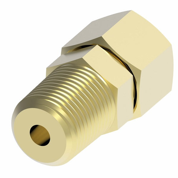 68X5 by Danfoss | Compression Fitting | Male Connector | 5/16" Tube OD x 1/8" Male NPTF | Brass