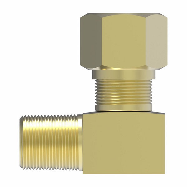 691X3 by Danfoss | SelfAlign Adapter | Male 90° Elbow | 3/16" Tube OD x 1/8" Male NPTF | Brass