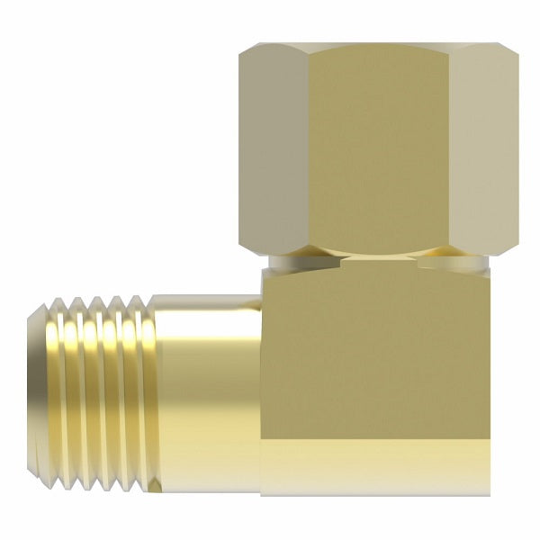69X6X6 by Danfoss | Compression Fitting | Male Connector 90° Elbow | 3/8" Tube OD x 3/8" Male NPTF | Brass
