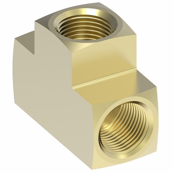 702X4 by Danfoss | Union Tee Adapter | 1/4" Female SAE Inverted Flare x 1/4" Female SAE Inverted Flare x 1/4" Female SAE Inverted Flare | Brass