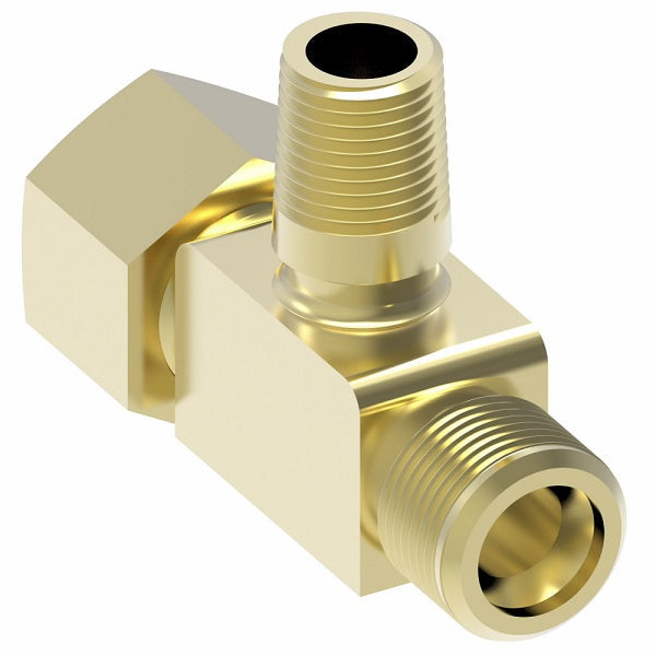 72X5 by Danfoss | Compression Male Branch Tee | 1/8" Male NPTF x 5/16" Tube OD x 5/16" Tube OD | Brass