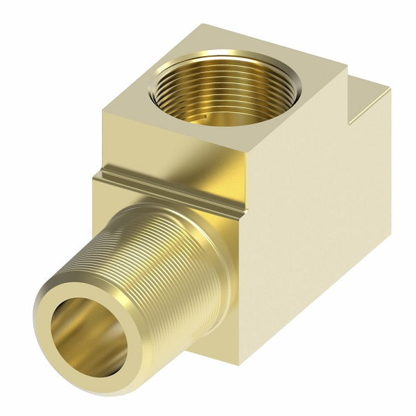 752X4 by Danfoss | Male NPTF Run/Inverted Flare Tee Adapter | 1/8" Male NPTF x 1/4" Female SAE Inverted Flare x 1/4" Female SAE Inverted Flare | Brass