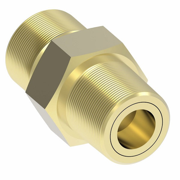 B63X6 by Danfoss | Compression Fitting | Male Ball Check Connector (Body Only) | 3/8" Tube OD x 1/4" Male NPTF | Brass