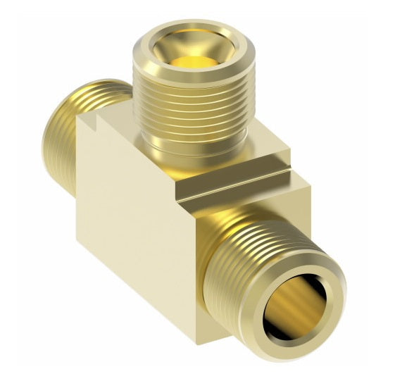 B64X4 by Danfoss | Compression Fitting | Union Tee (Body Only) | 1/4" Tube OD | Brass