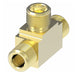 B64X3 by Danfoss | Compression Fitting | Union Tee (Body Only) | 3/16" Tube OD | Brass