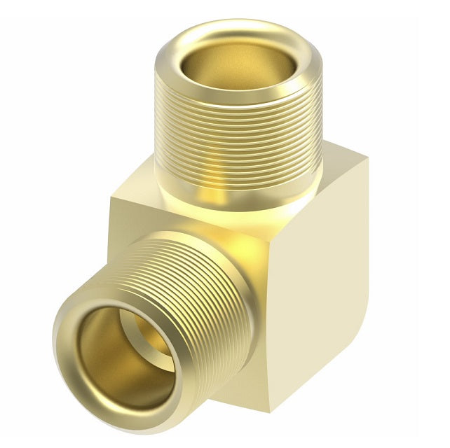 B65X4 by Danfoss | Compression Fitting | Union 90° Elbow (Body Only) | 1/4" Tube OD | Brass