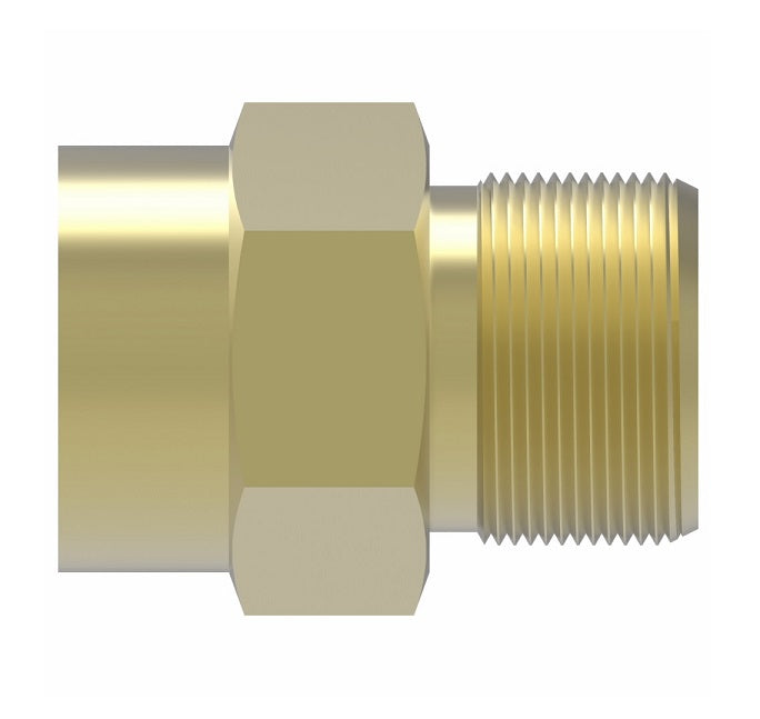 B66X6X2 by Danfoss | Compression Fitting | Female Connector (Body Only) | 3/8" Tube OD x 1/8" Female NPTF | Brass