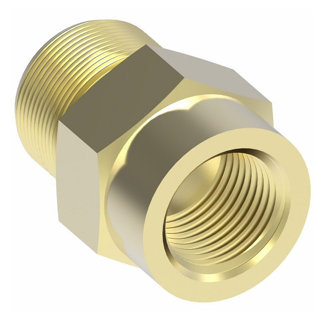 B66X4 by Danfoss | Compression Fitting | Female Connector (Body Only) | 1/4" Tube OD x 1/8" Female NPTF | Brass
