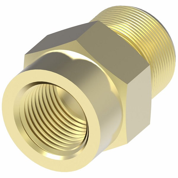 B66X6 by Danfoss | Compression Fitting | Female Connector (Body Only) | 3/8" Tube OD x 1/4" Female NPTF | Brass