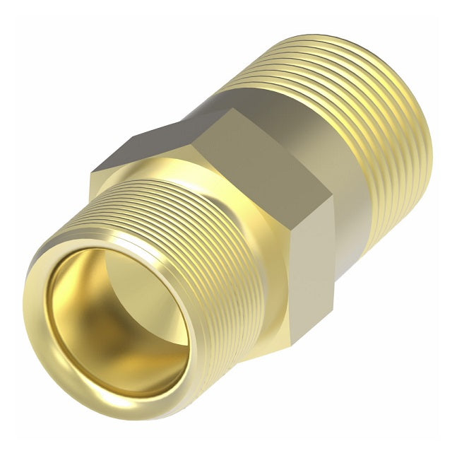 B68X8X4 by Danfoss | Compression Fitting | Male Connector (Body Only) | 1/2" Tube OD x 1/4" Male NPTF | Brass
