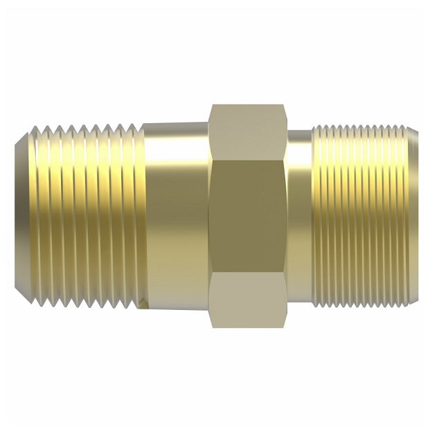 B68X8 by Danfoss | Compression Fitting | Male Connector (Body Only) | 1/2" Tube OD x 3/8" Male NPTF | Brass