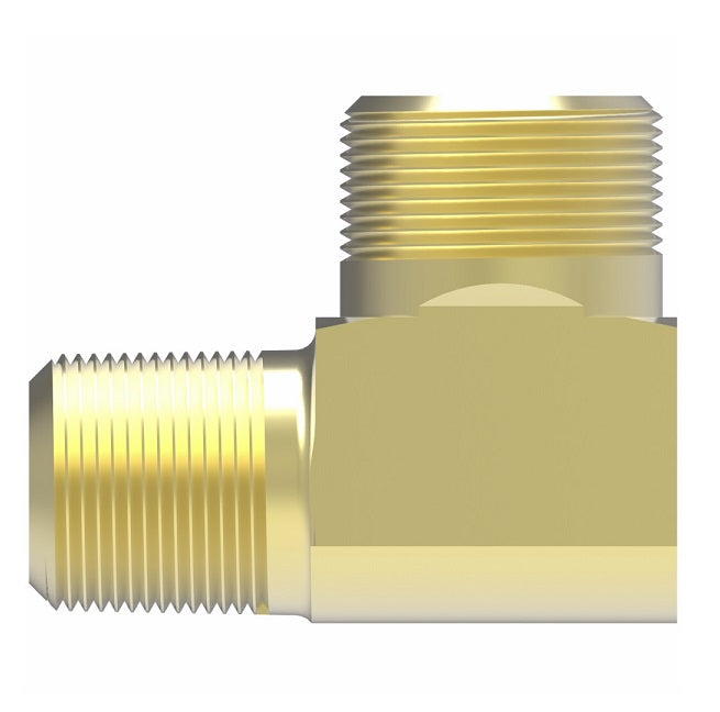 B69X6X6 by Danfoss | Compression Fitting | Male Connector 90° Elbow (Body Only) | 3/8" Tube OD x 3/8" Male NPTF | Brass