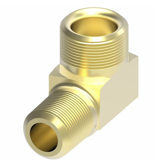B69X6 by Danfoss | Compression Fitting | Male Connector 90° Elbow (Body Only) | 3/8" Tube OD x 1/4" Male NPTF | Brass