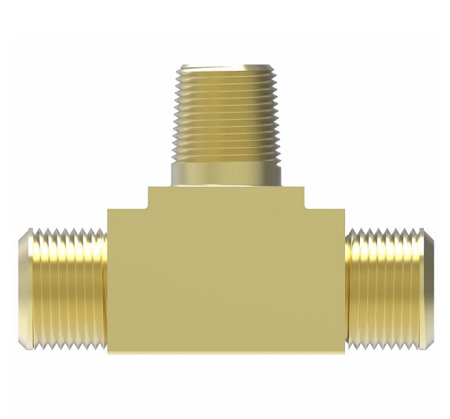 B72X5 by Danfoss | Compression Male Branch Tee (Body Only) | 1/8" Male NPTF x 5/16" Tube OD x 5/16" Tube OD | Brass