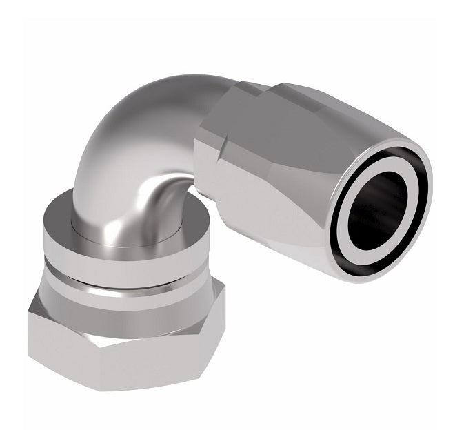 EJ5360-1616S by Danfoss | Female 37° JIC swivel 90° Tube Elbow Field Attachable Fitting | FC800 EverCool | -16 Female 37° JIC swivel x -16 Reusable Hose End | Steel