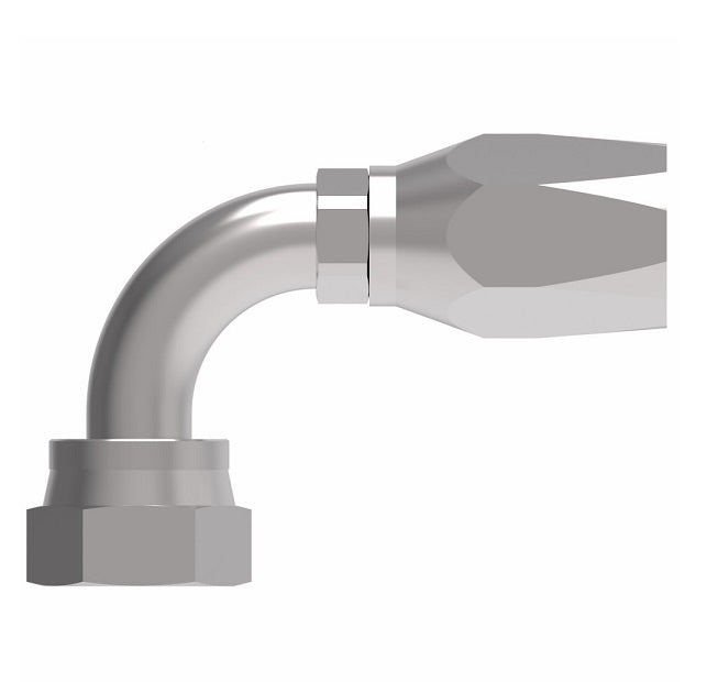 EJ5362-2020S by Danfoss | Female ORS Swivel 90° Tube Elbow Field Attachable Fitting | FC800 EverCool | -20 Female O-Ring Face Seal Swivel x -20 Reusable Hose End | Steel