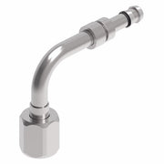 EJ3533-01-0404S E-Z Clip System by Danfoss | Female JIC 37° Flare 90° Elbow | A/C Refrigeration Fitting | -04 Female JIC 37° Flare x -04 Hose Barb | Steel