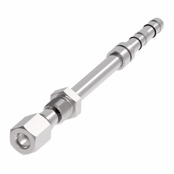 EJ3809-06-0810S E-Z Clip System by Danfoss | Compression Fitting | A/C Refrigeration Fitting | -08 Compression x -10 Hose Barb | Steel