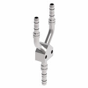 EJ5096-080808S E-Z Clip System by Danfoss | Female "Y" Splicer | 3 Hose Connector | A/C Refrigeration Fitting | -08 Hose Barb x -08 Hose Barb x -08 Hose Barb | Steel
