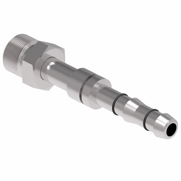 FJ3026-0808S E-Z Clip System by Danfoss | Male MIO (Male Insert O-Ring) | A/C Refrigeration Fitting | -08 Male MIO x -08 Hose Barb | Steel