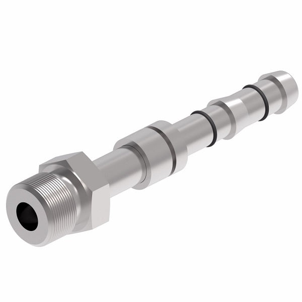 FJ3026-1212S E-Z Clip System by Danfoss | Male MIO (Male Insert O-Ring) | A/C Refrigeration Fitting | -12 Male MIO x -12 Hose Barb| Steel
