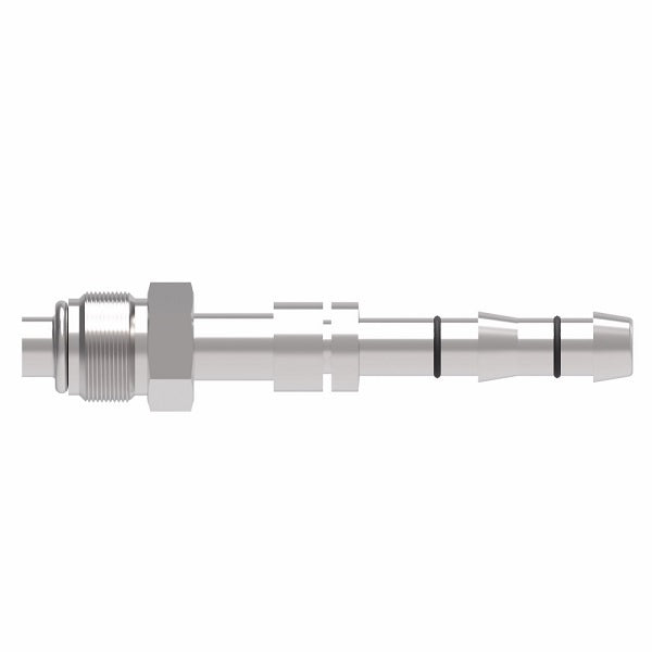 FJ3052-1012S E-Z Clip System by Danfoss | Male O-Ring (Short Pilot) | A/C Refrigeration Fitting | -10 Male O-Ring Short Pilot x -12 Hose Barb | Steel