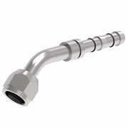 FJ3055-07-1212S E-Z Clip System by Danfoss | Female O-Ring 45° Elbow (Short Pilot) | A/C Refrigeration Fitting | -12 Female O-Ring Short Pilot x -12 Hose Barb | Steel