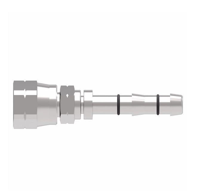 FJ3057-07-1212S E-Z Clip System by Danfoss | Female SAE 45° Flare | A/C Refrigeration Fitting | -12 Female SAE 45° Flare x -12 Hose Barb | Steel