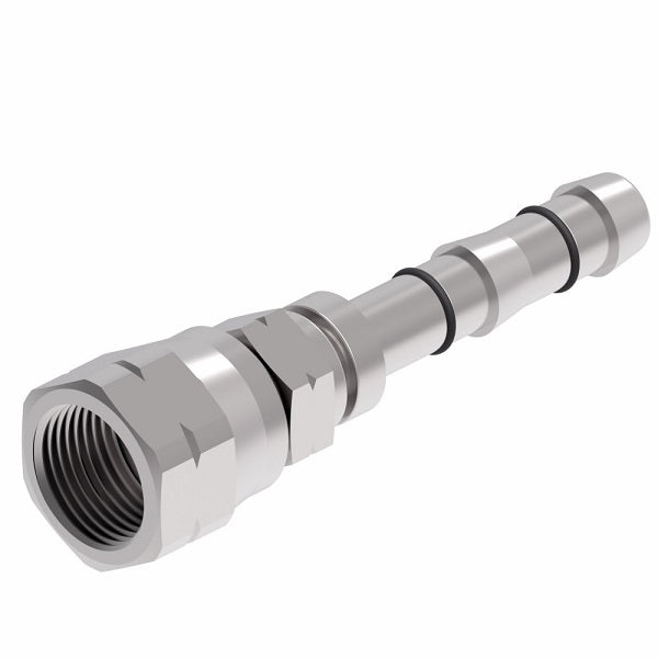 FJ3057-05-1010S E-Z Clip System by Danfoss | Female SAE 45° Flare | A/C Refrigeration Fitting | -10 Female SAE 45° Flare x -10 Hose Barb| Steel