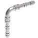 FJ3058-01-0606S E-Z Clip System by Danfoss | Male splicer 90° Elbow | A/C Refrigeration Fitting | -06 Male splicer x - 06 Hose Barb | Steel