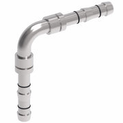 FJ3058-04-1212S E-Z Clip System by Danfoss | Male splicer 90° Elbow | A/C Refrigeration Fitting | -12 Male splicer x - 12 Hose Barb | Steel