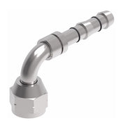 FJ3149-05-1012S E-Z Clip System by Danfoss | Female SAE 45° Flare (Universal) 90° Elbow | A/C Refrigeration Fitting | -10 Female SAE 45° Flare x -12 Hose Barb | Steel