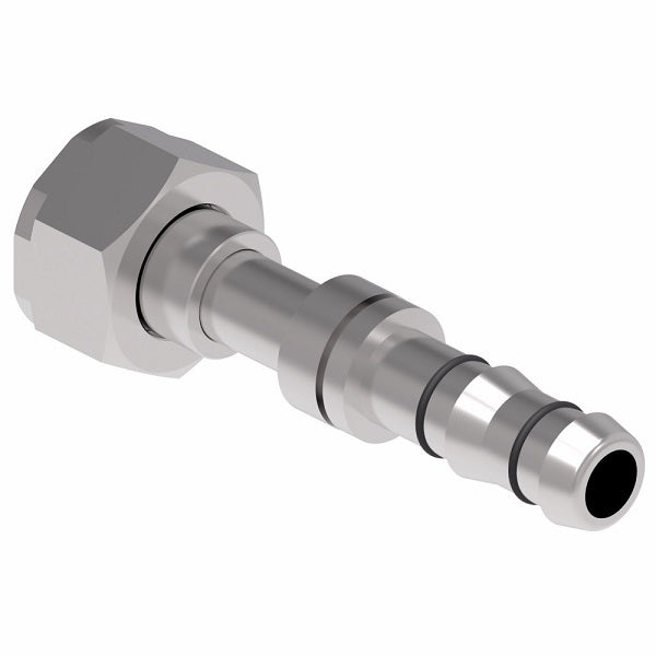 FJ3274-1010S E-Z Clip System by Danfoss | Female Rotalok | A/C Refrigeration Fitting | -10 Female Rotalok x -10 Hose Barb | Steel